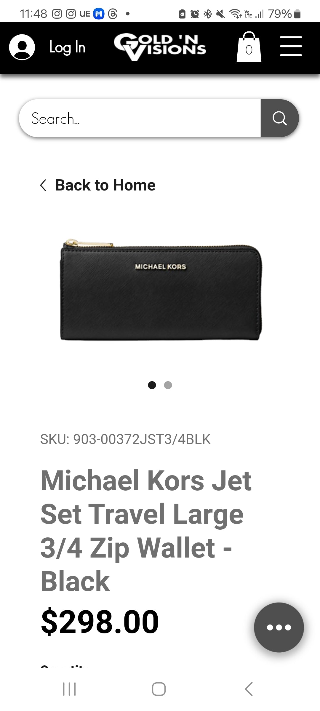 Michael Kors Jet Set Travel Large 3/4 Zip Purse BRAND NEW!! (Imported from Dubai!)
