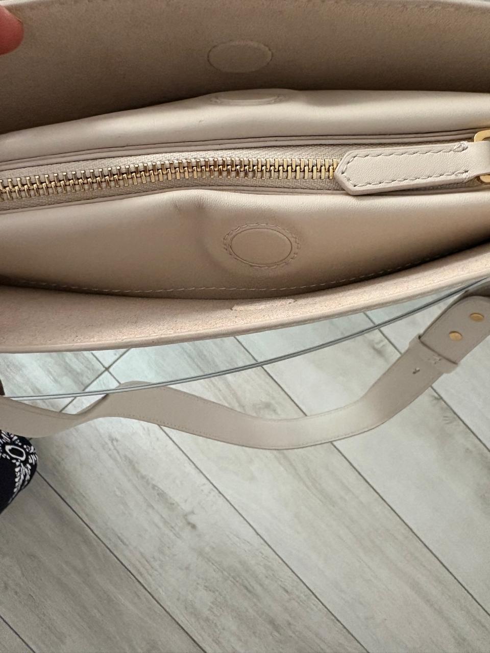 Trenery White genuine leather over the shoulder handbag