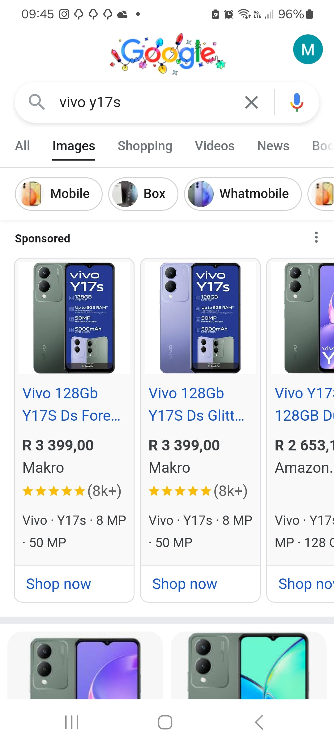 Vivo Y17S 128GB Forest Green