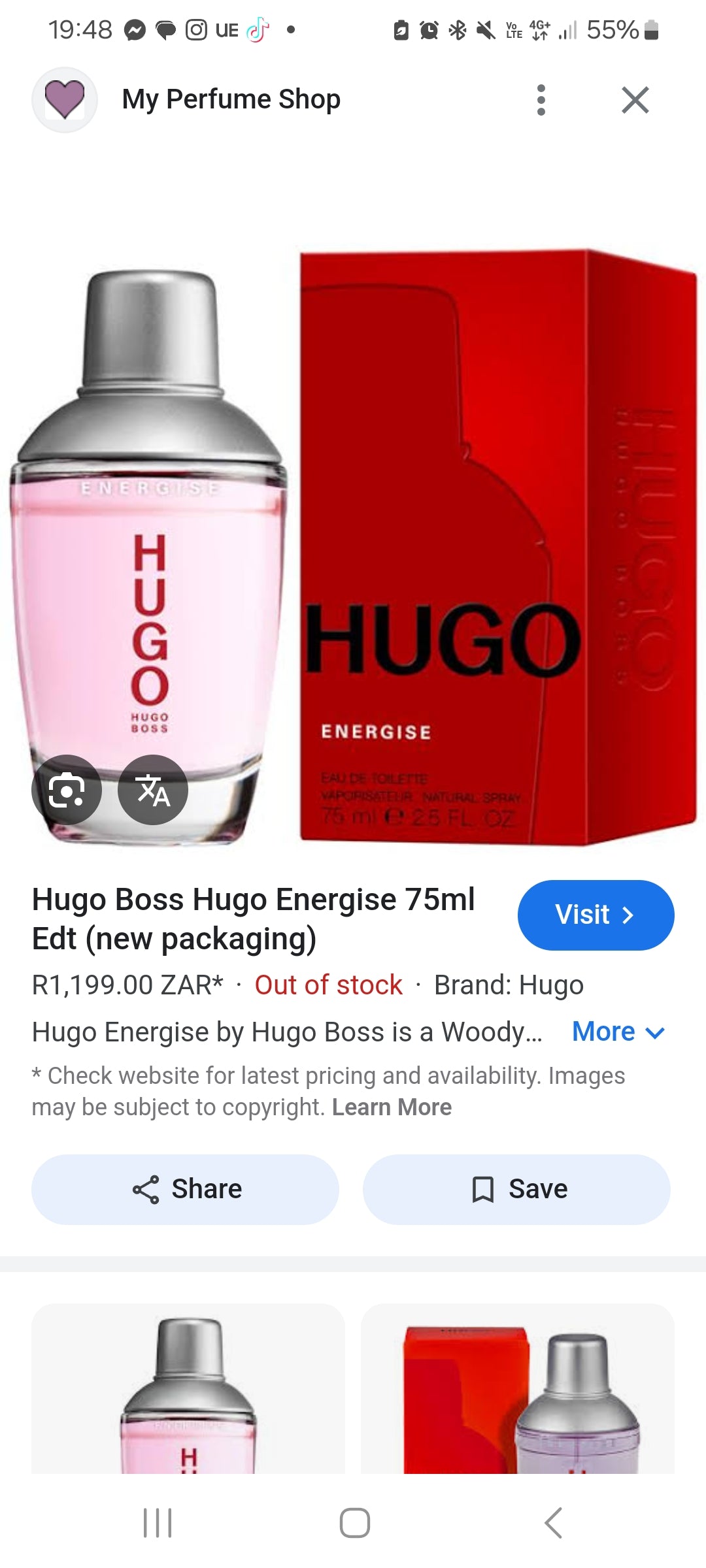 Hugo Boss Energise 75ml Eau De Toilette