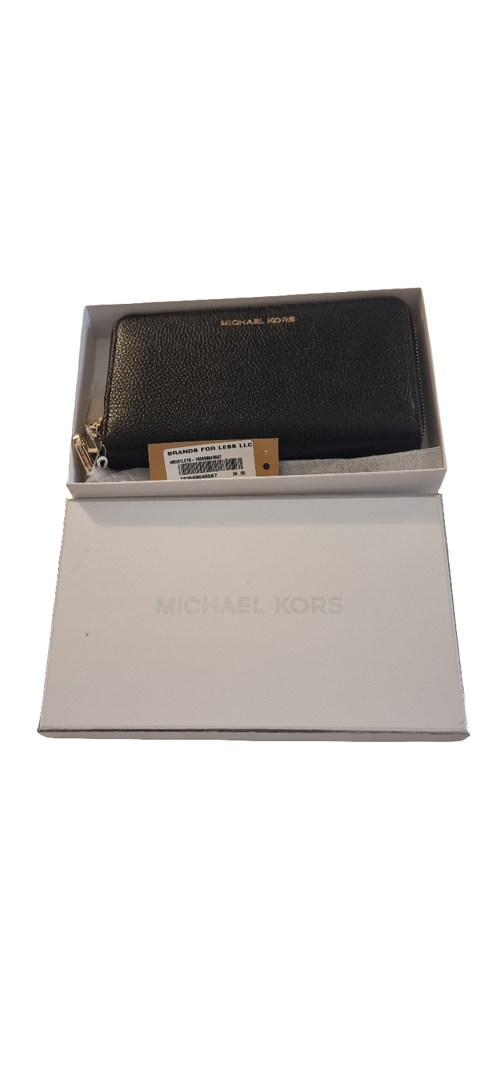 Michael Kors Jet Set Pebble leather Continental Wristlet