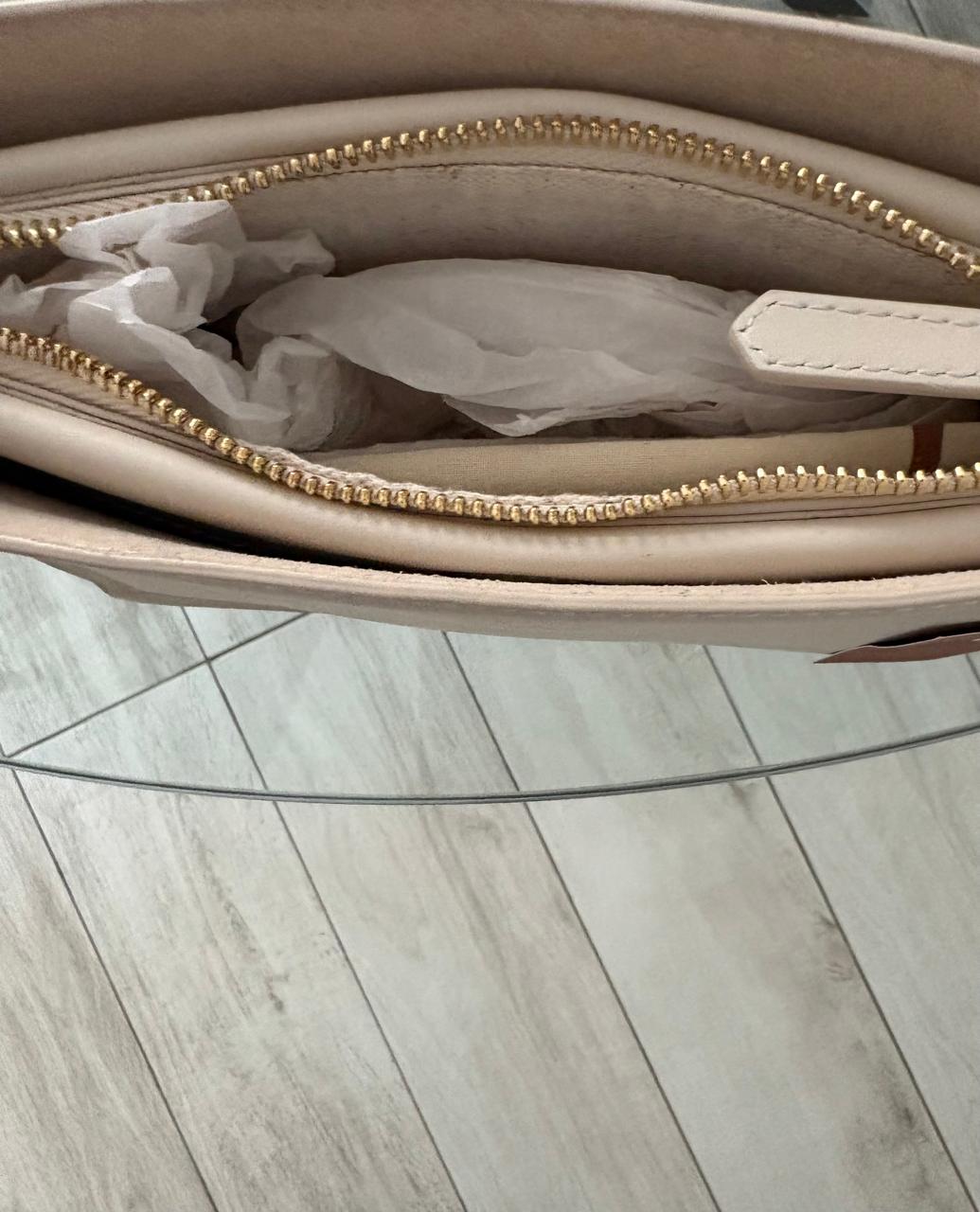 Trenery White genuine leather over the shoulder handbag